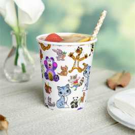 Cartoon Pattern Pappbecher