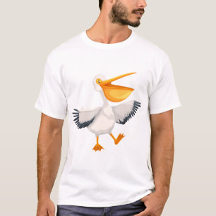 Cartoon-Pelikan T-Shirt