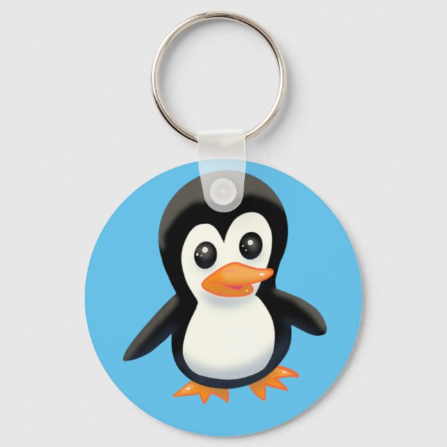 Cartoon Penguin Schlüsselanhänger (Vorderseite)