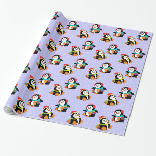 Cartoon Penguins Geschenkpapier