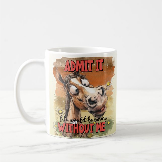 Cartoon-Pferd Kaffeetasse (Links)