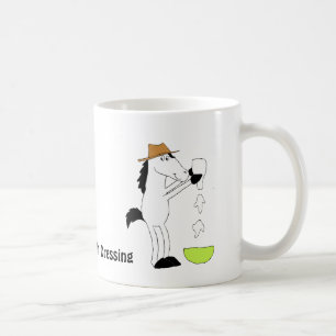 Cartoon-Pferd mit Ranch-Behandlung Tasse
