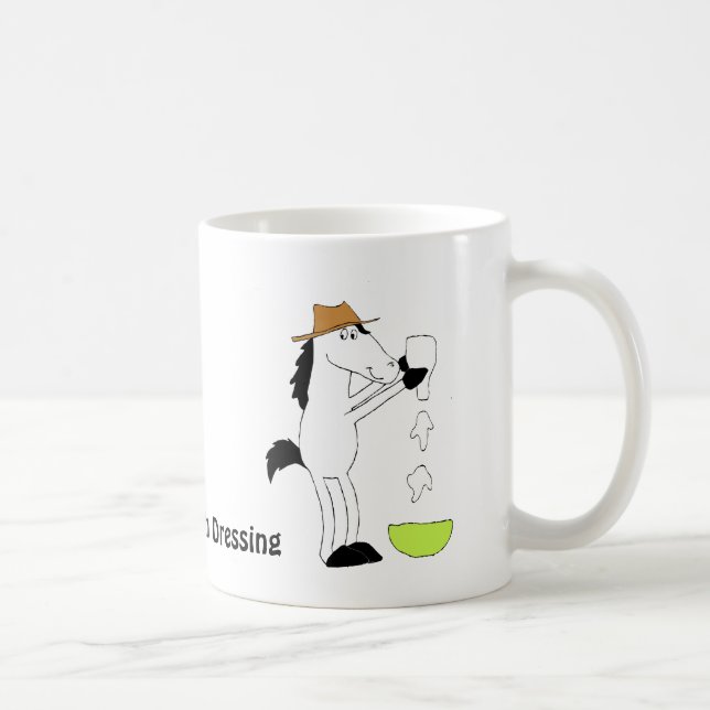 Cartoon-Pferd mit Ranch-Behandlung Tasse (Rechts)