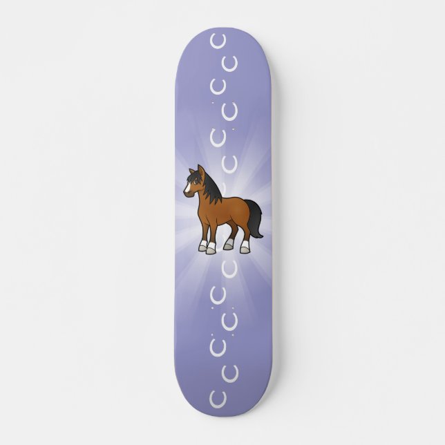 Cartoon-Pferd Skateboard (Vorne)