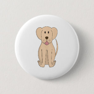 Cartoon Phantastisch Labrador Retriever Button
