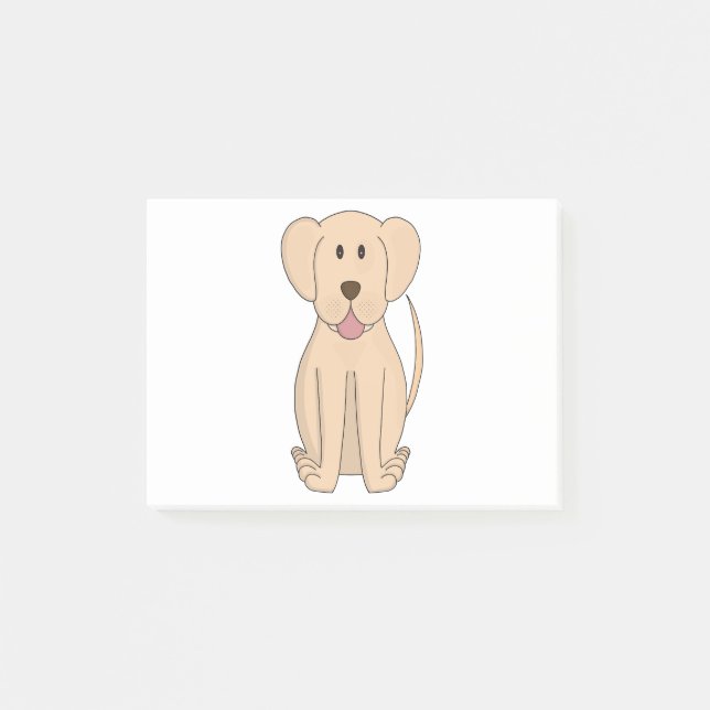 Cartoon Phantastisch Labrador Retriever Post-it Klebezettel (Vorderseite)