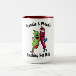 Cartoon Pickle und Pepper Pickleball Team Hot Dill Tasse