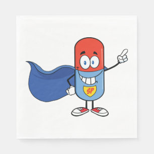 Cartoon Pill Capsule Serviette