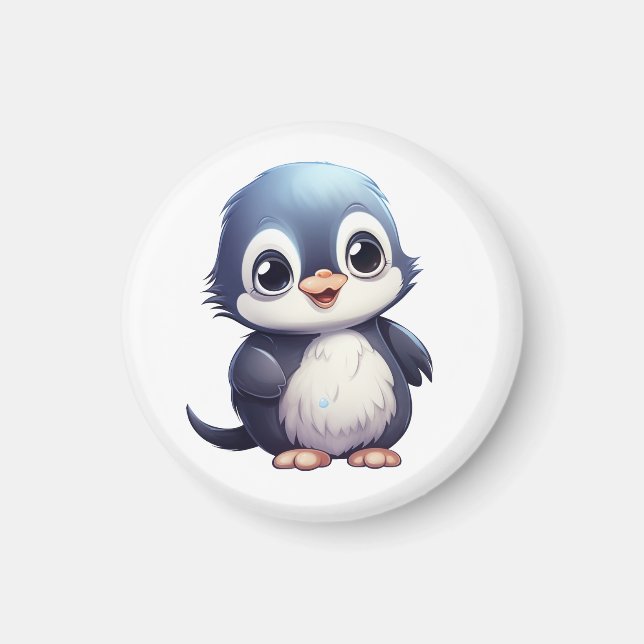 Cartoon Pinguin-Abbildung Magnet (Vorne)