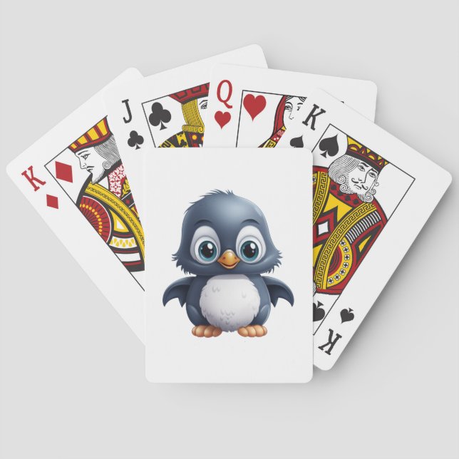 Cartoon Pinguin-Abbildung Spielkarten (Rückseite)