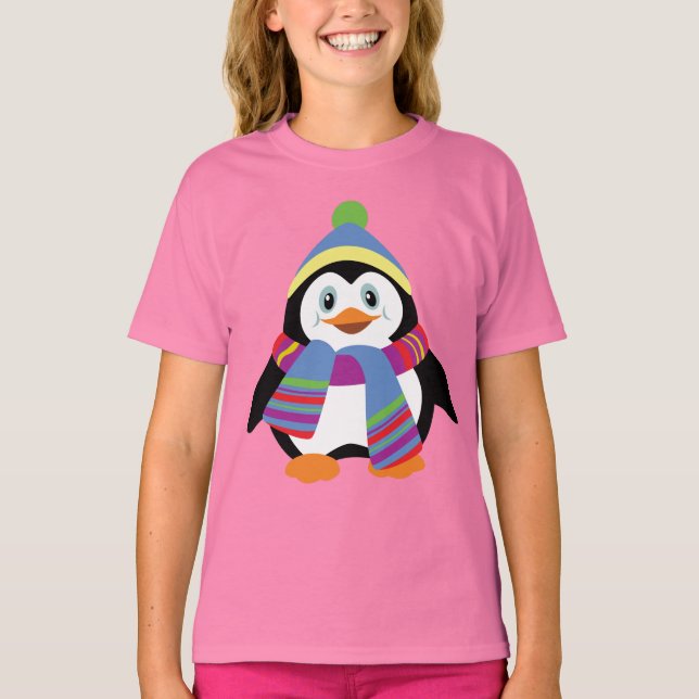 Cartoon Pinguin T-Shirt (Vorderseite)