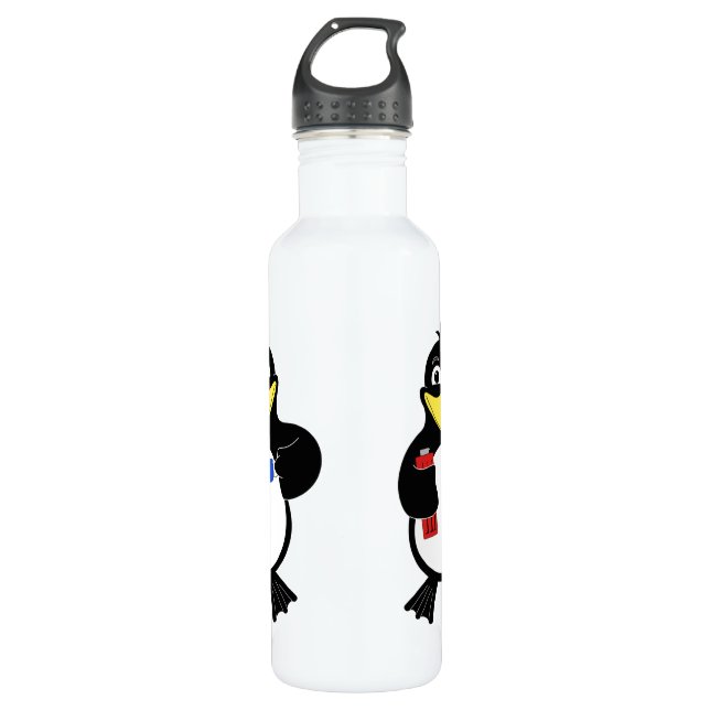 Cartoon Pinguin Trinkflasche (Vorderseite)