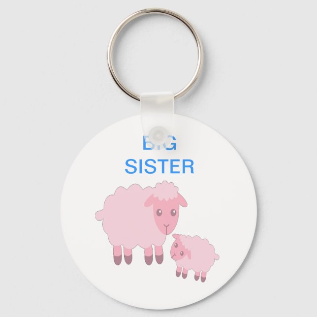 Cartoon Pink Sheep Schlüsselanhänger (Vorderseite)