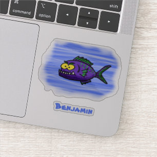 Cartoon Piranha Aufkleber
