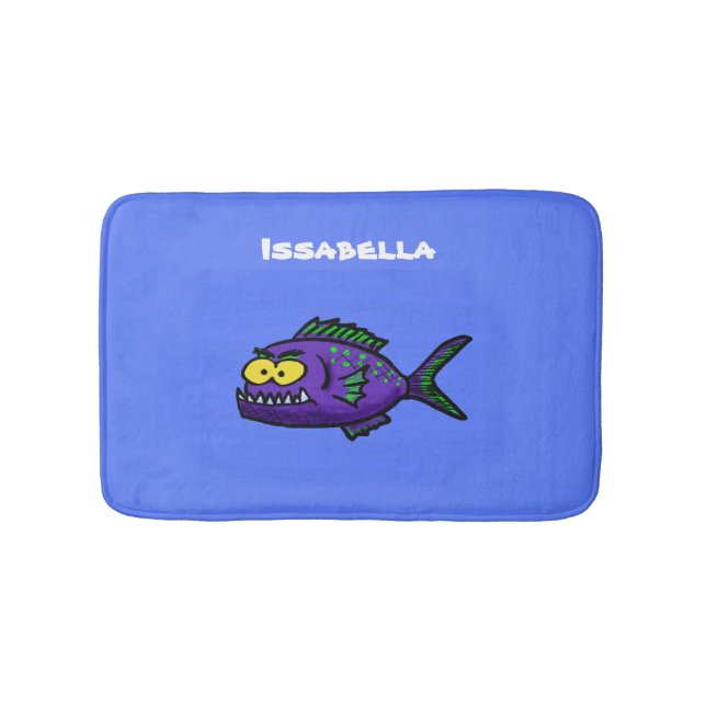 Cartoon Piranha Badematte (Vorderseite)