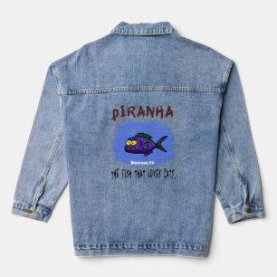 Cartoon Piranha Jeansjacke