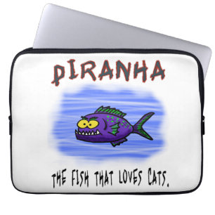 Cartoon Piranha Laptopschutzhülle