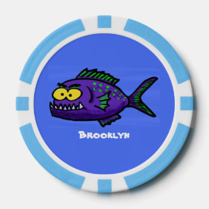 Cartoon Piranha Pokerchips