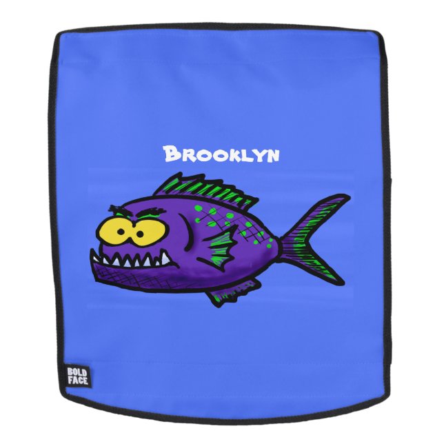 Cartoon Piranha Rucksack (Abnehmbare Front)
