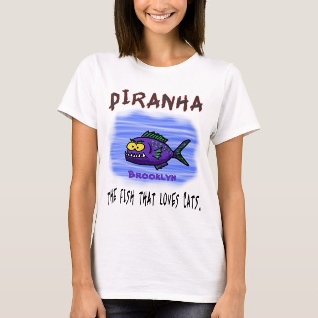 Cartoon Piranha T-Shirt (Vorderseite)