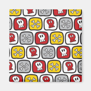 Cartoon Pirate / Skeleton Skulls & Bones Spaß Kind Magnet