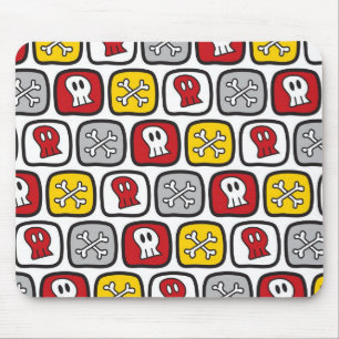 Cartoon-Piraten-Schiffs-Schädel-Knochen-Spaß-bunte Mousepad