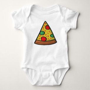 Cartoon Pizza Baby Strampler