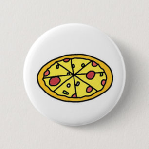 Cartoon-Pizza-Süsse-Knopf Button