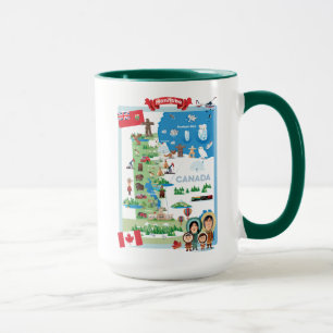 Cartoon-Plakat Manitobas Kanada Tasse
