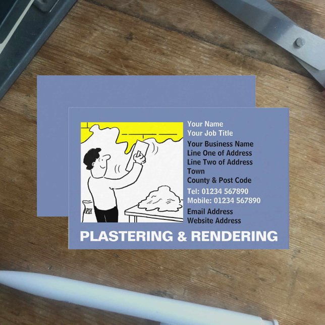 Cartoon Plastering & Rendering Visitenkarte (Von Creator hochgeladen)