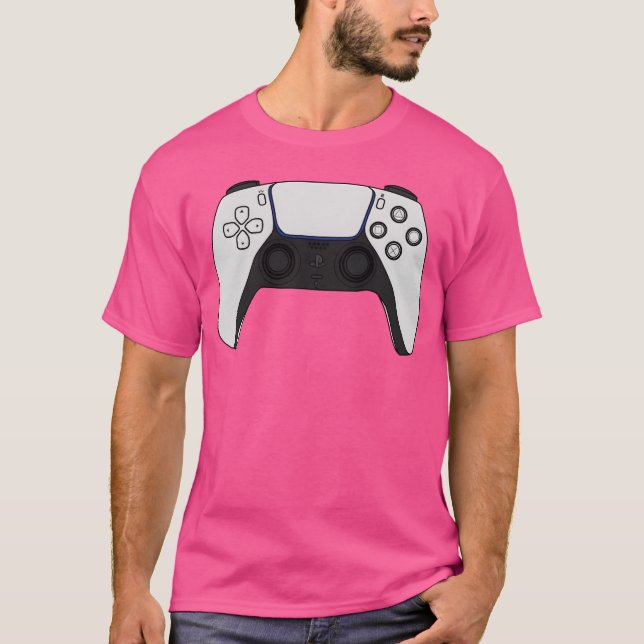 Cartoon Playstation 5 Game Controller Retro T-Shirt (Vorderseite)