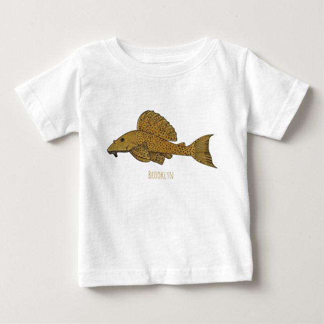 Cartoon Pleco Baby T-shirt (Vorderseite)