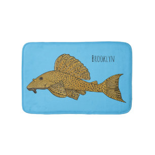 Cartoon Pleco Badematte