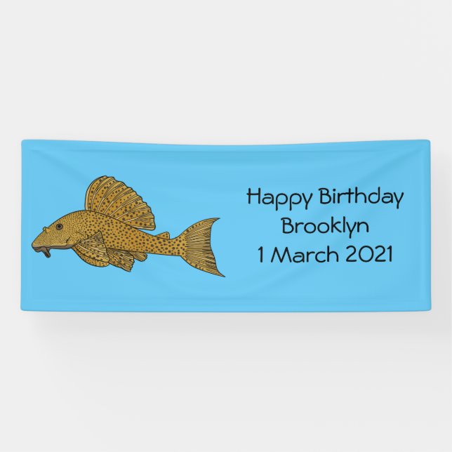 Cartoon Pleco Banner (Horizontal)