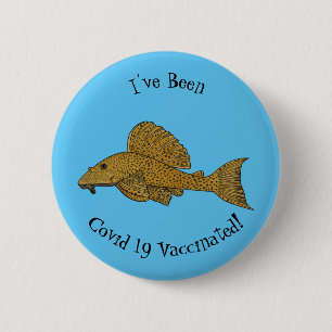 Cartoon Pleco Button