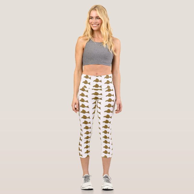 Cartoon Pleco Capri Leggings (Vorderseite)