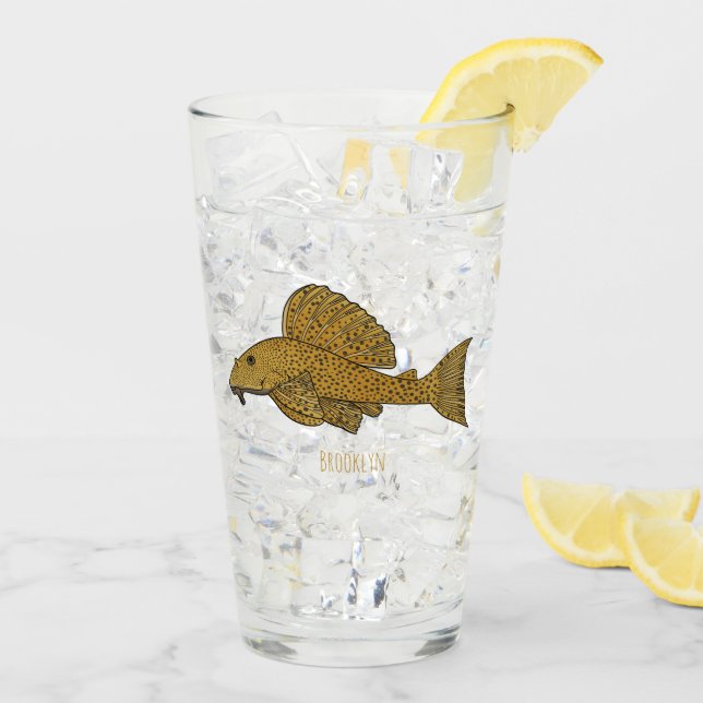 Cartoon Pleco Glas (Rückseite Ice)