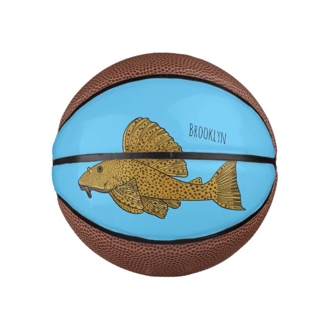 Cartoon Pleco Mini Basketball (Vorderseite)