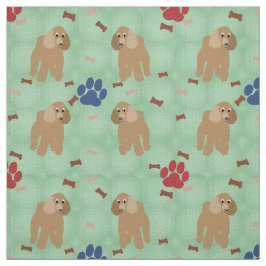 Cartoon Poodle Stoff