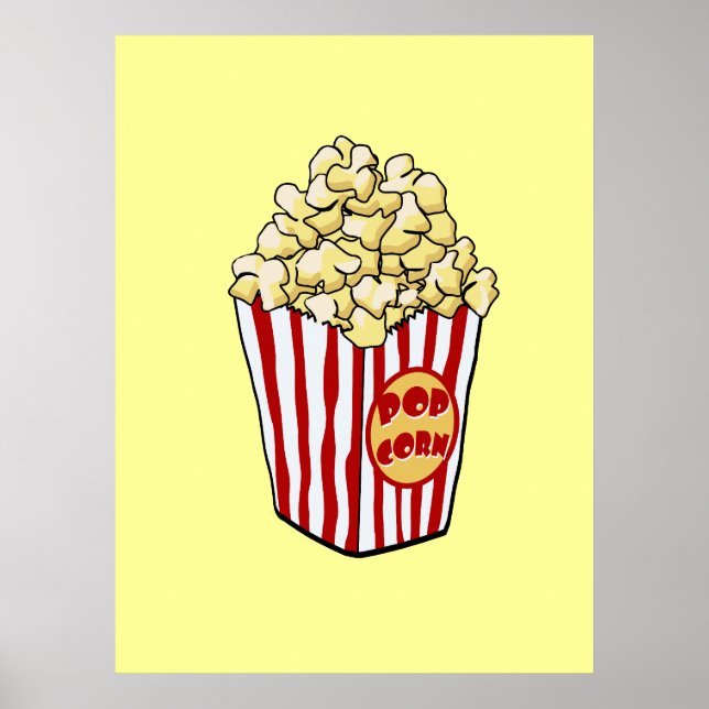 Cartoon Popcorn Bag Print Poster (Vorne)