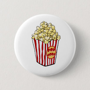 Cartoon-Popcorn-Taschen-Knopf Button