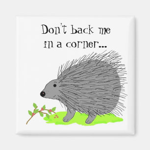 Cartoon Porcupine mit Sprichwort Magnet