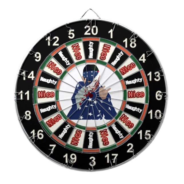 Cartoon Portrait von Donald Trump über die Politik Dartscheibe (vorne)