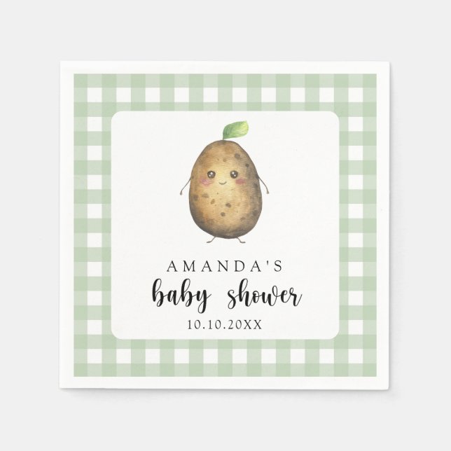 Cartoon Potato Baby Dusche Serviette (Vorderseite)