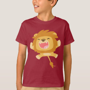 Cartoon Pouncing Lion Children T - Shirt