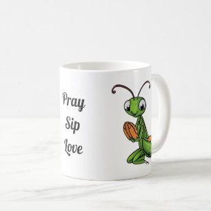 Cartoon Praying Mantis Personalisiert Kaffeetasse
