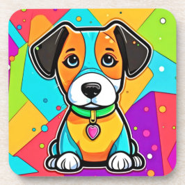 Cartoon Puppy Art Print Getränkeuntersetzer