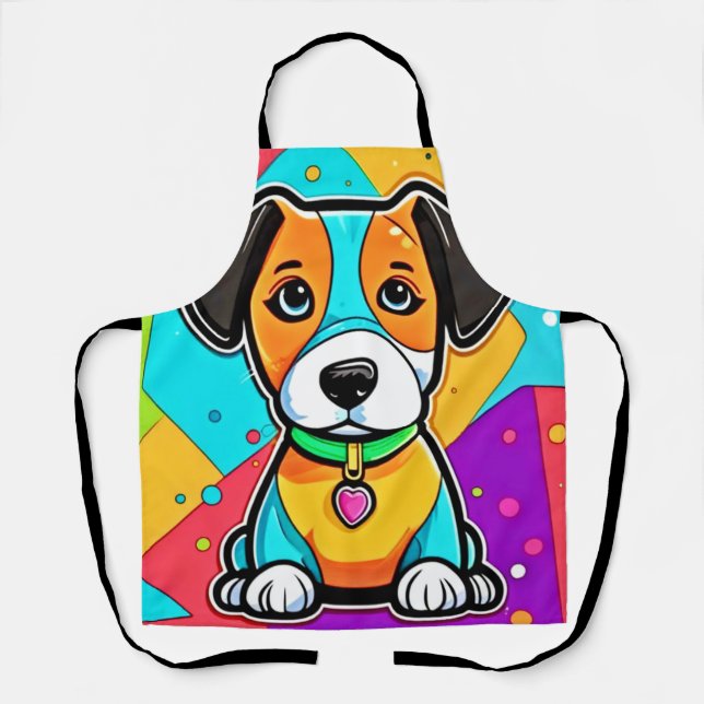 Cartoon Puppy Art Print Schürze (Vorderseite)