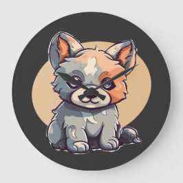 CARTOON PUPPY GROßE WANDUHR