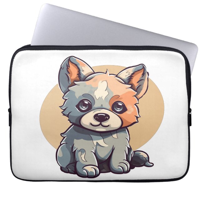 CARTOON PUPPY LAPTOPSCHUTZHÜLLE (Vorderseite)